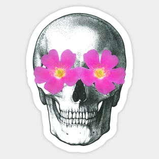 Flowering skull Sticker